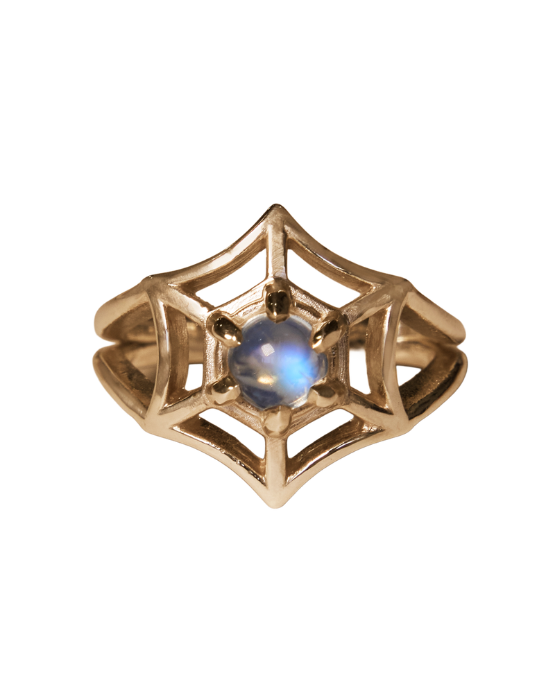 Orb Spiderweb Ring - 9k Solid Gold