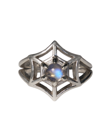 Orb Spiderweb Ring - Solid Sterling Silver