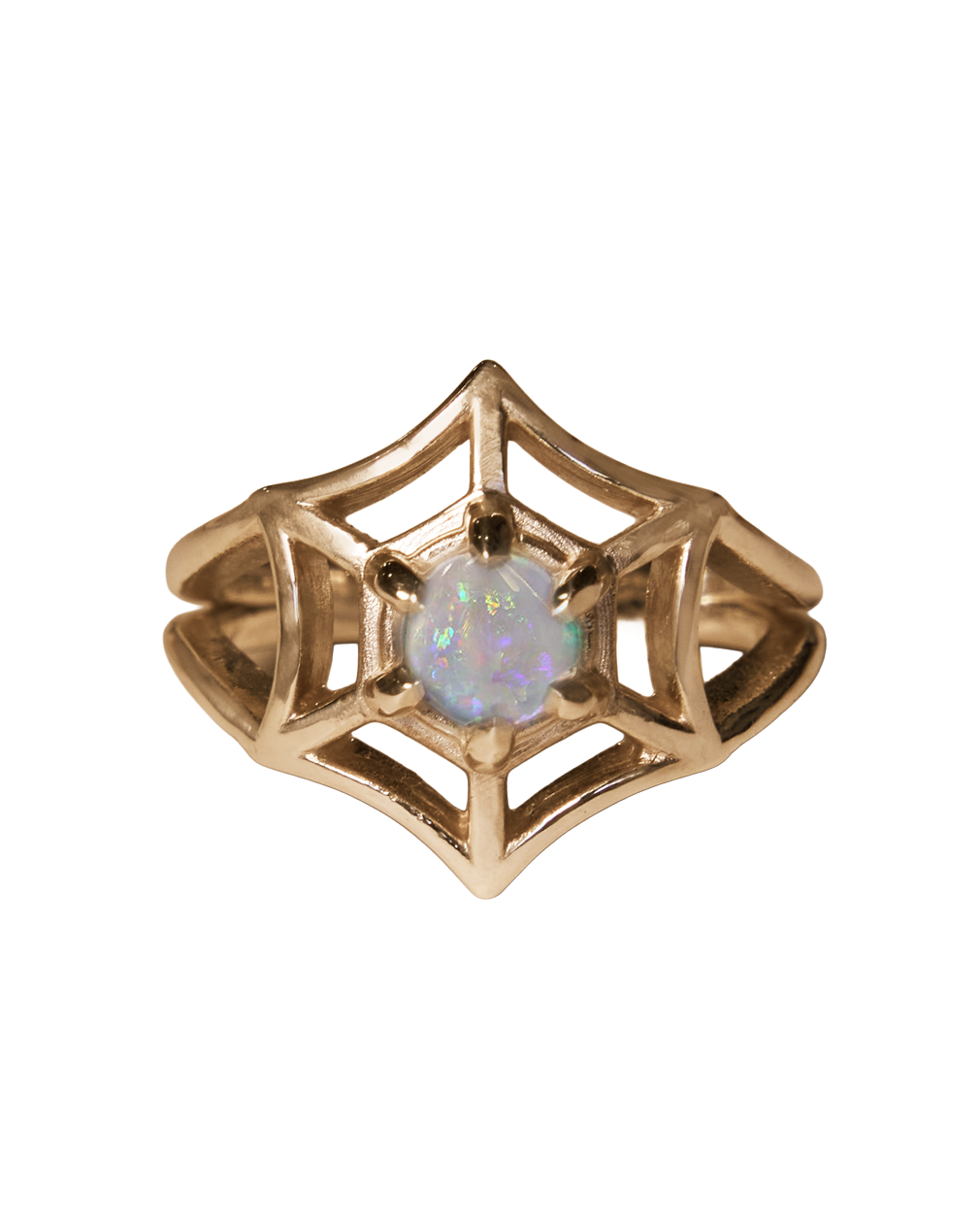 Orb Spiderweb Ring - 9k Solid Gold