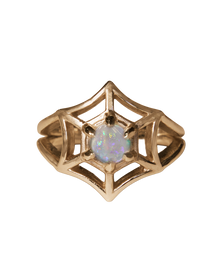 Orb Spiderweb Ring - 9k Solid Gold