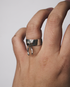 Mini Wishbone Lucky Charm Ring - 9K Solid Yellow Gold