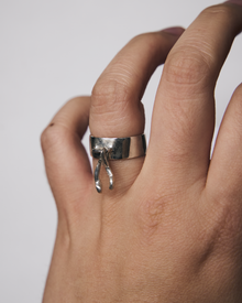 Mini Wishbone Lucky Charm Ring - 9K Solid Yellow Gold