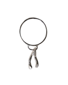 Mini Wishbone Lucky Charm Ring - Sterling Silver