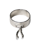 Mini Wishbone Lucky Charm Ring - Sterling Silver