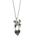Wrap my Heart in a Bow Necklace - Sterling Silver
