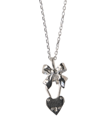 Wrap my Heart in a Bow Necklace - Sterling Silver