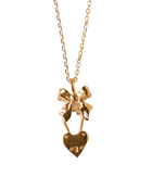 Wrap my Heart in a Bow Necklace - Solid 9K Gold