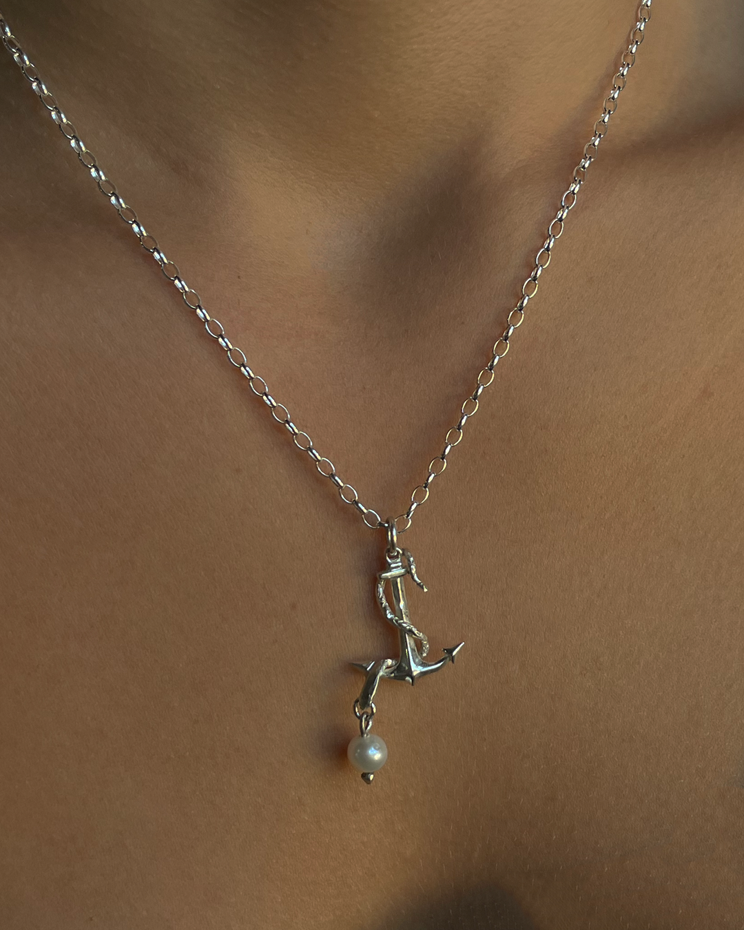 Serpent's Anchor Necklace - Solid 9K Gold