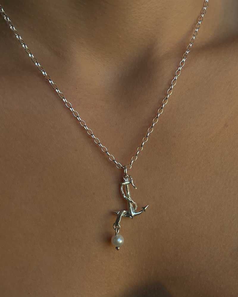 Serpent's Anchor Necklace - Solid 9K Gold