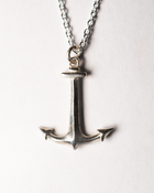 Anchor Birthstone Necklace - Solid 9K Gold