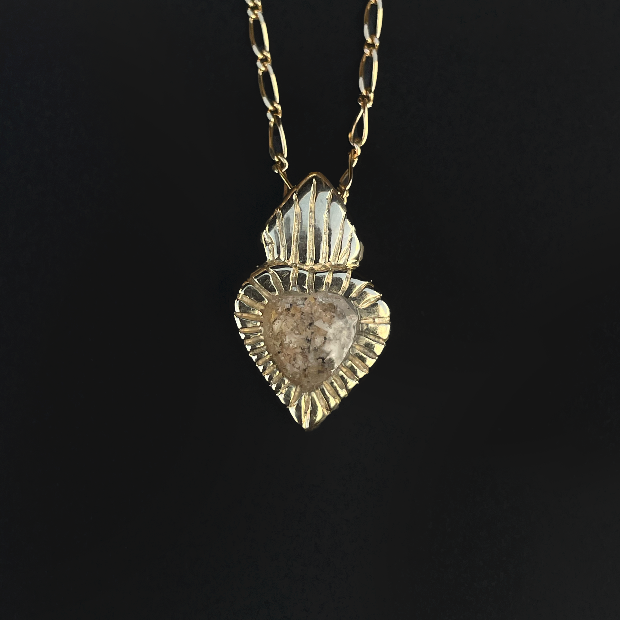 Memorial Burn My Heart Necklace - Custom made