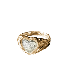 Heart's Ashes Ring - Solid 9K Gold