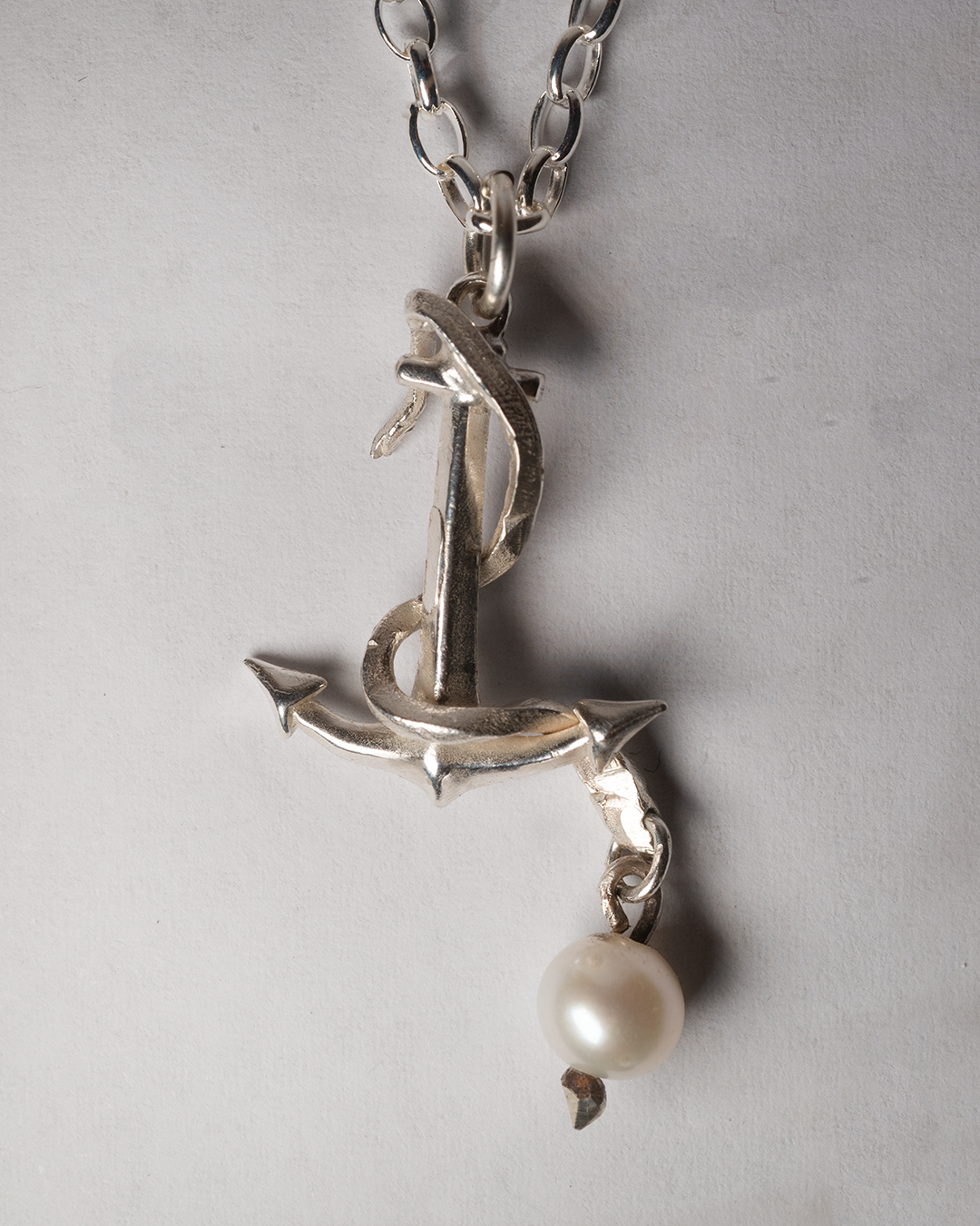 Serpent's Anchor Necklace - Solid 9K Gold