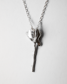 Crying Rose Necklace - Sterling Silver