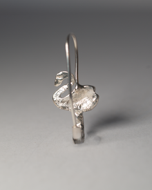 Swan Safety Pin Earring - Sterling Silver