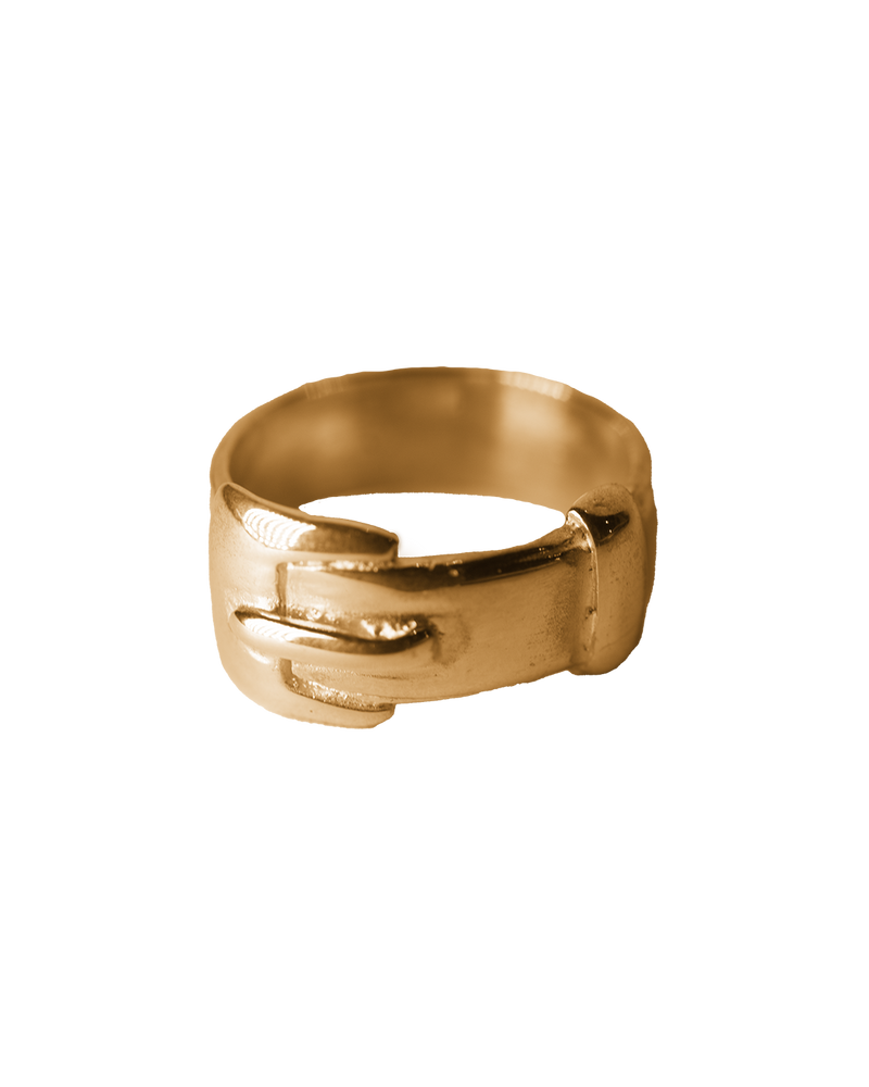 Big Buckle Ring - Solid 9K Gold