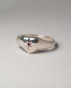 Love Drop Birthstone Ring - Sterling Silver