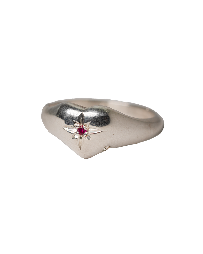 Love Drop Birthstone Ring - Sterling Silver