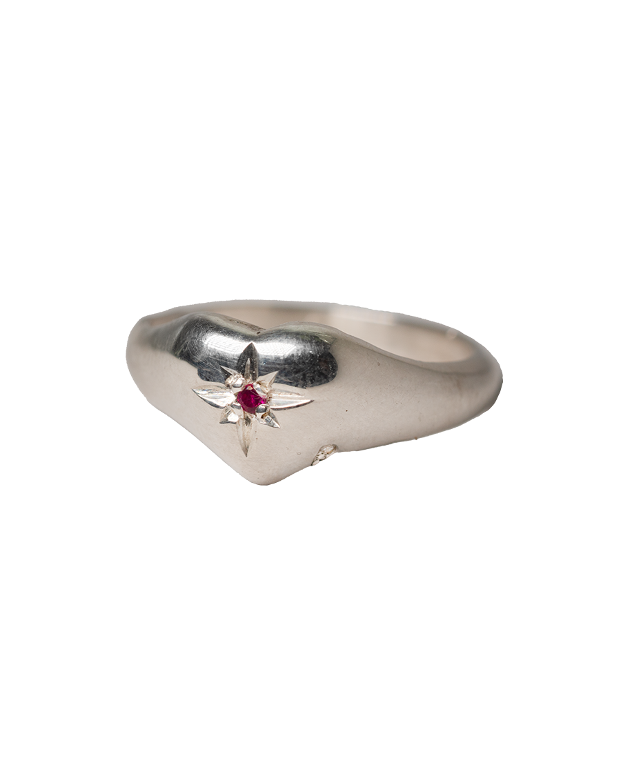 Love Drop Birthstone Ring - Sterling Silver