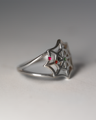 Birthstone Spiderweb Ring - Sterling Silver