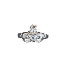 Hold My Heart Birthstone Claddagh Ring - Sterling Silver