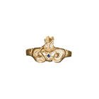 Hold My Heart Birthstone Claddagh Ring - Solid 9K Gold