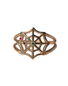 Birthstone Spiderweb Ring - 9K Solid Gold
