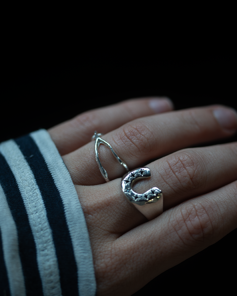Little Wishbone Ring - Sterling Silver