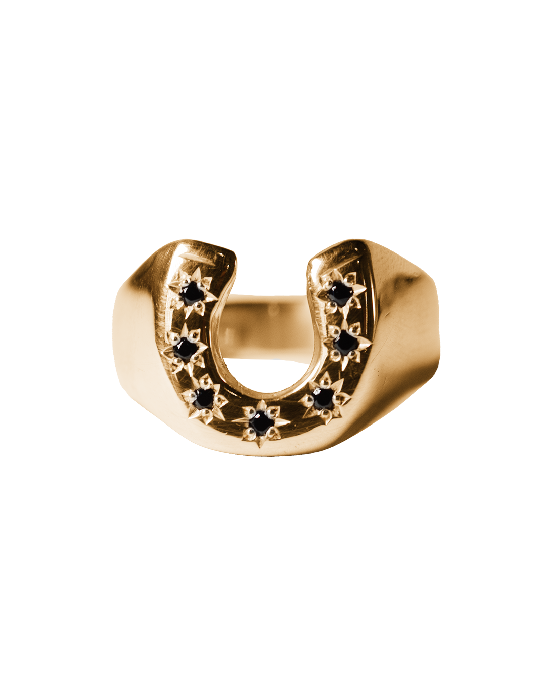lucky 7 Horseshoe Signet - Solid 9K Gold