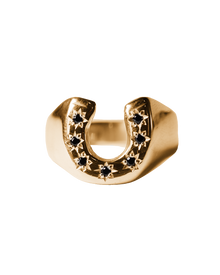 lucky 7 Horseshoe Signet - Solid 9K Gold