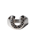 Lucky 7 Horseshoe Signet - Sterling Silver