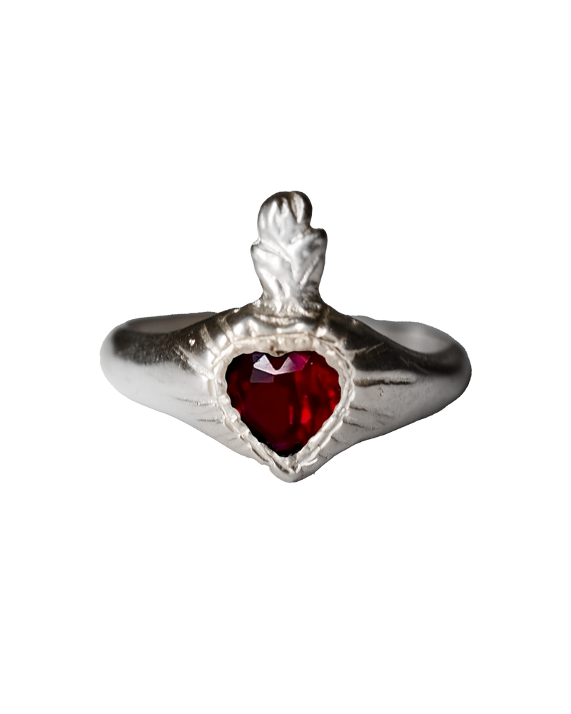 Mini Burn My Heart Signet - Sterling Silver