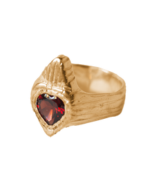 Burn My Heart Signet - Solid 9K Gold