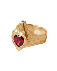 Burn My Heart Signet - Solid 9K Gold