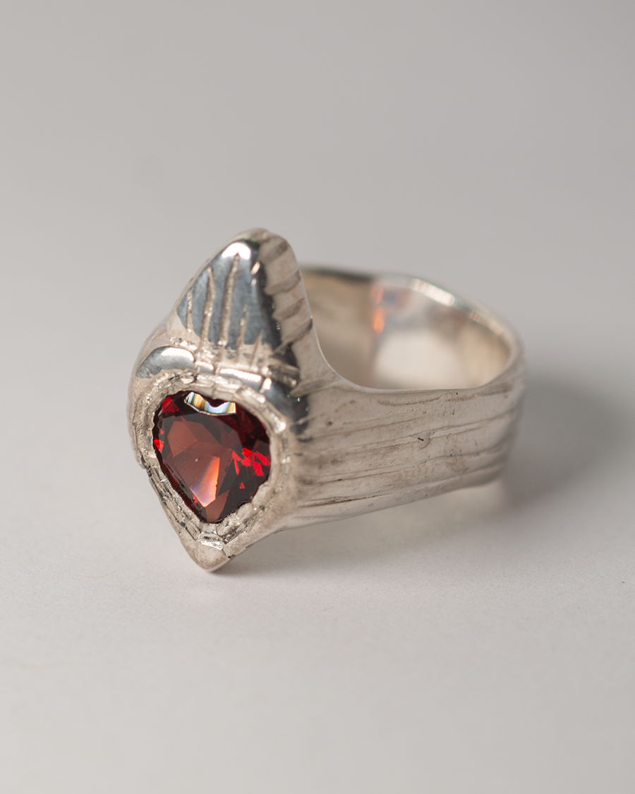 Burn My Heart Signet - Sterling Silver