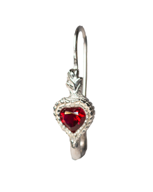 Mini Burn My Heart Earring - Sterling Silver