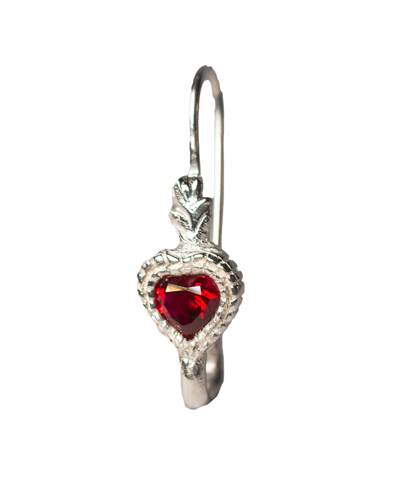 Mini Burn My Heart Earring - Sterling Silver