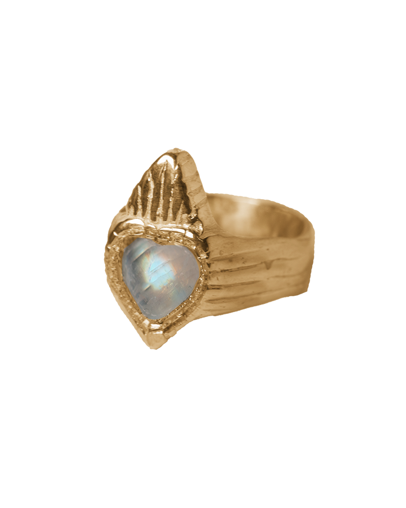 Burn My Heart Signet - Solid 9K Gold