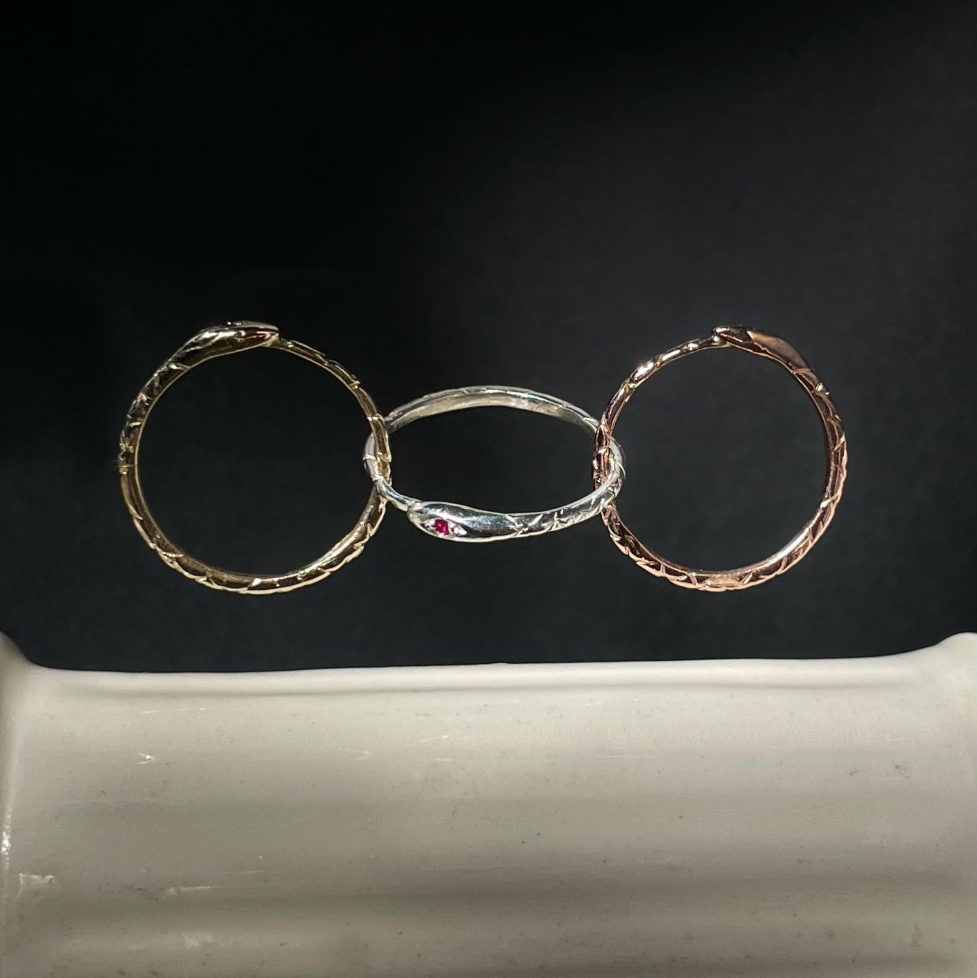 Ouroboros Trinity Serpents Ring