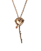 Crying Rose Necklace - Solid 9K Gold