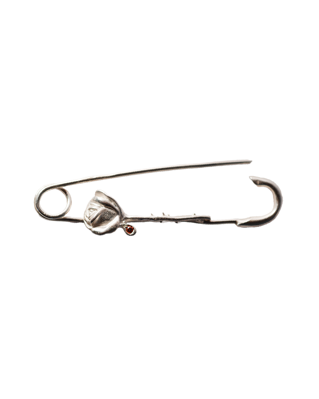 Crying Rose Pin- Sterling Silver