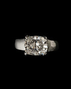 Radiant Cut Diamond Ring - Sterling Silver