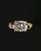 Radiant Cut Diamond Ring - Solid Gold
