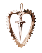 Cut Your Heart Out Earring - Solid 9K Rose Gold