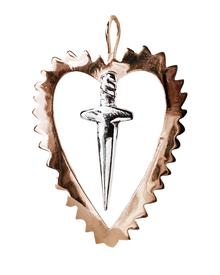 Cut Your Heart Out Earring - Solid 9K Rose Gold