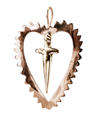 Cut Your Heart Out Earring - Solid 9K Rose Gold
