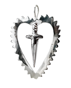 Cut Your Heart Out Earring - Sterling Silver