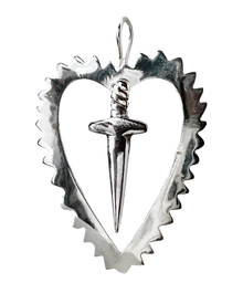 Cut Your Heart Out Earring - Sterling Silver