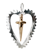 Cut Your Heart Out Earring - Sterling Silver