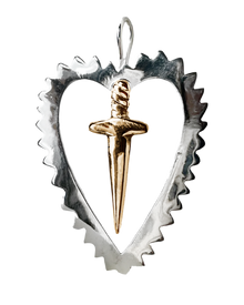 Cut Your Heart Out Earring - Sterling Silver
